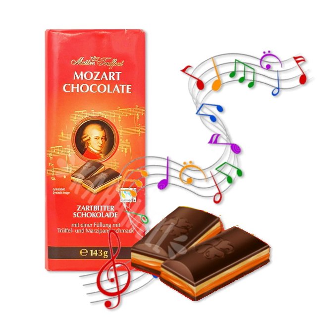 Barra Chocolate Escuro Mozart - Maitre Truffout - Importado Áustria