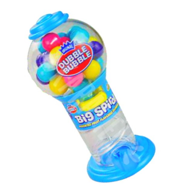 Dispenser Blue Chicletes Dubble Bubble Big Spiral - Importado Canadá