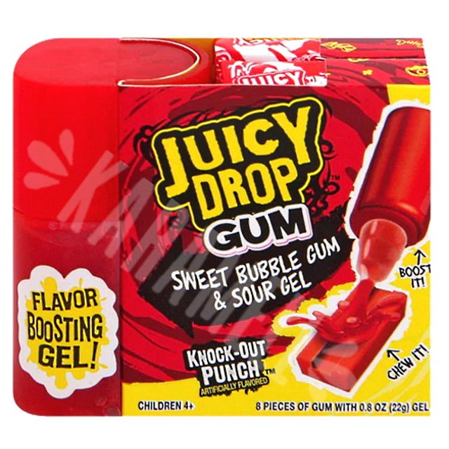 Chiclete Juicy Drop Bubble Gum - Knock Out Punch - Importado