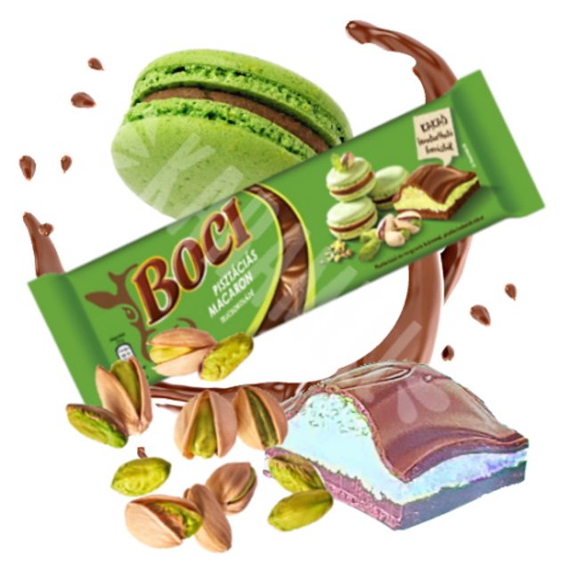 Chocolate Boci Pisztacias Macaron - Nestlé - Importado Hungria