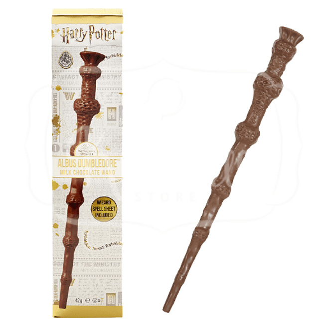 Varinha mágica de chocolate Albus Dumbledore com feitiço - Importado