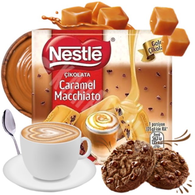 Chocolate Branco Caramel Macchiato - Nestlé - Importado Turquia