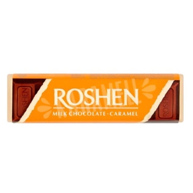 Chocolate ao leite da Roshen com Recheio Caramelo - Importado da Hungria