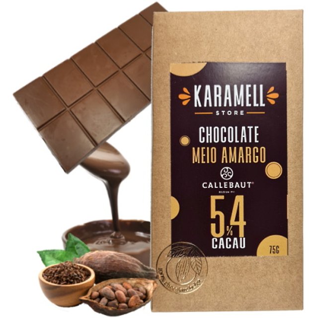 Chocolate Belga Meio Amargo 54% Cacau - Linha Karamell