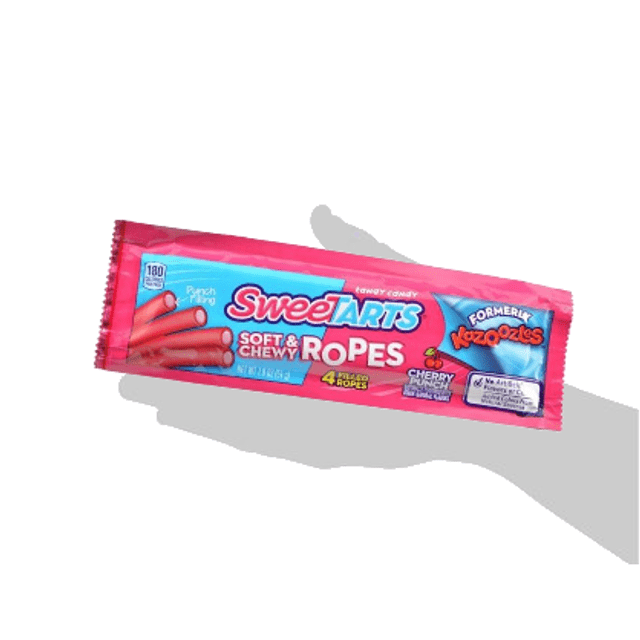 SweeTarts Soft & Chewy Ropes Kazzozles - Tubos Ácidos de Cereja - Importado dos Estados Unidos