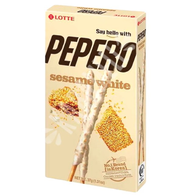 Pepero Lotte Sesame White - Gergelim com Chocolate Branco - Coreia 