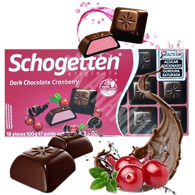Chocolate Schogetten Dark Cranberry - Importado Alemanha