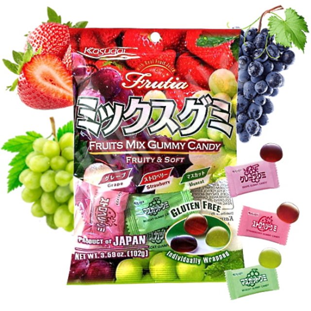 Balas Fruits Mix Gummy Candy - Kasugai - Importado Japão