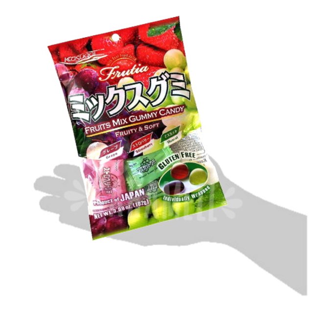 Balas Fruits Mix Gummy Candy - Kasugai - Importado Japão