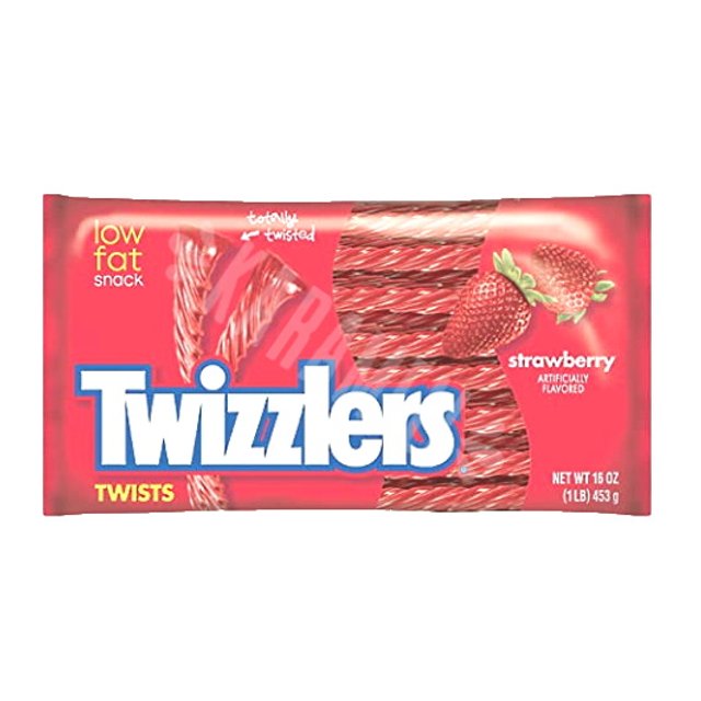 Twizzlers Twists Strawberry 453g - Morango - Importado EUA