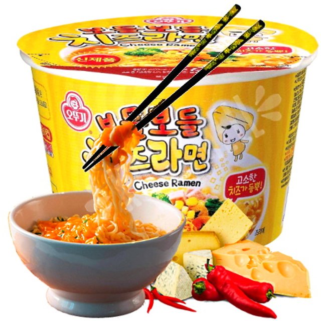 Lamen Cheese Ramen In Soup Ottogi Bowl - Importado Coreia