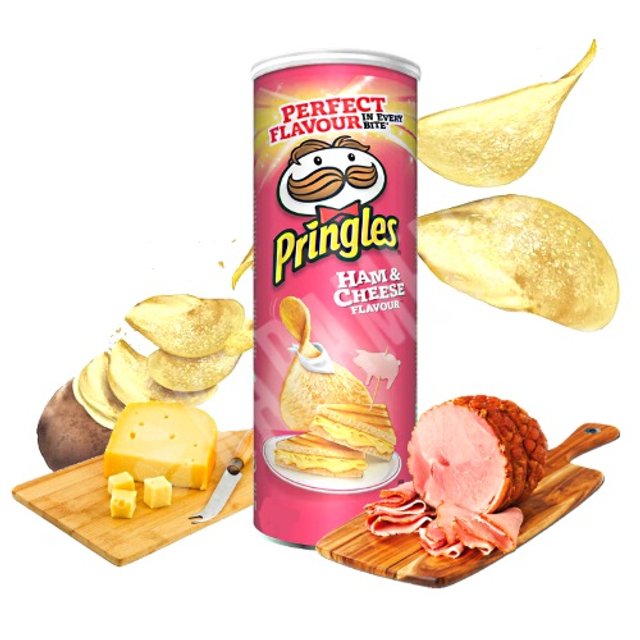 KIT 3 (três) Batatas Pringles - Ham & Cheese + Chicken Tikka + Hot & Spicy - Importado