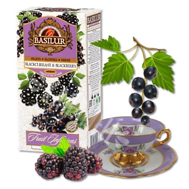 Chá Basilur - Fruit Infusions Blackcurrant & Blackberry - Importado Sri Lanka