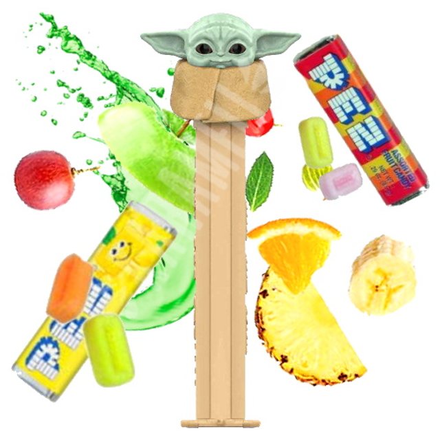 Pez Dispenser Baby Yoda Star Wars - Pastilhas Frutadas - EUA