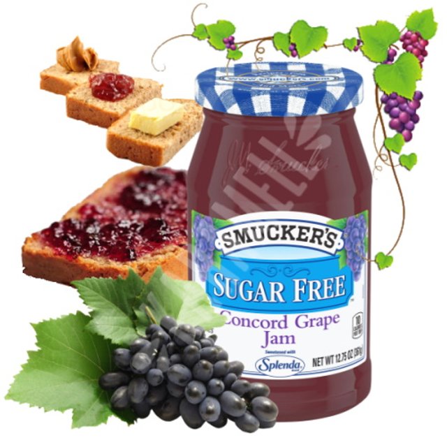 Geleia Concord Grape Sugar Free - Smucker's - Importado EUA