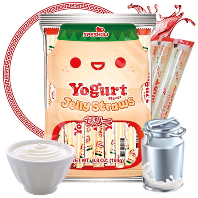 Gelatina Jelly Straws Yogurt Flavor Speshow Importado Karamell Store