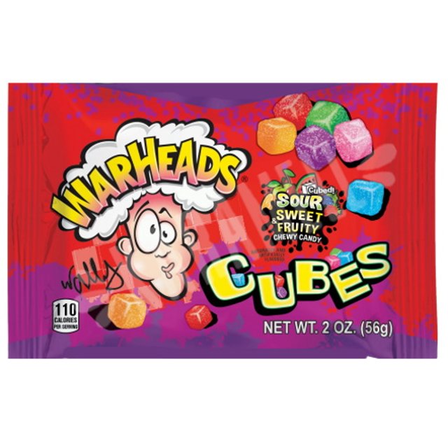Balas Chewy Cubes Sour Sweet  Fruity - Warheads - Importado EUA 