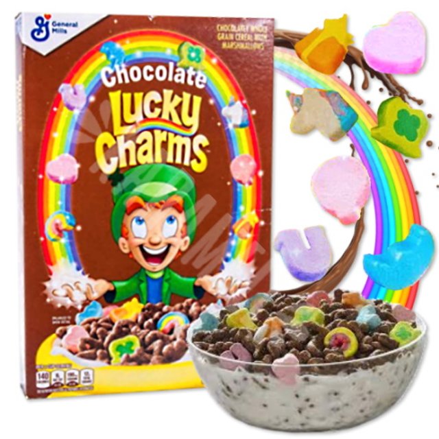 Cereal Lucky Charms Chocolate & Marshmallows - General Mills - EUA