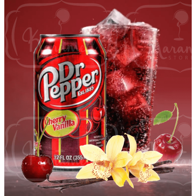 Dr. Pepper Cherry & Vanilla - Refrigerante Sabor Cereja e Baunilha - Importado dos Estados Unidos