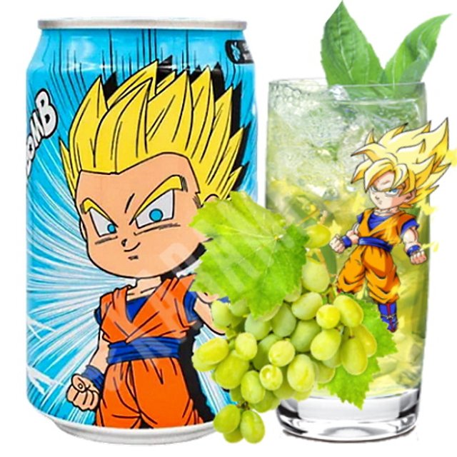 Refrigerante Dragon Ball Gohan - Sabor Uva Branca - Importado
