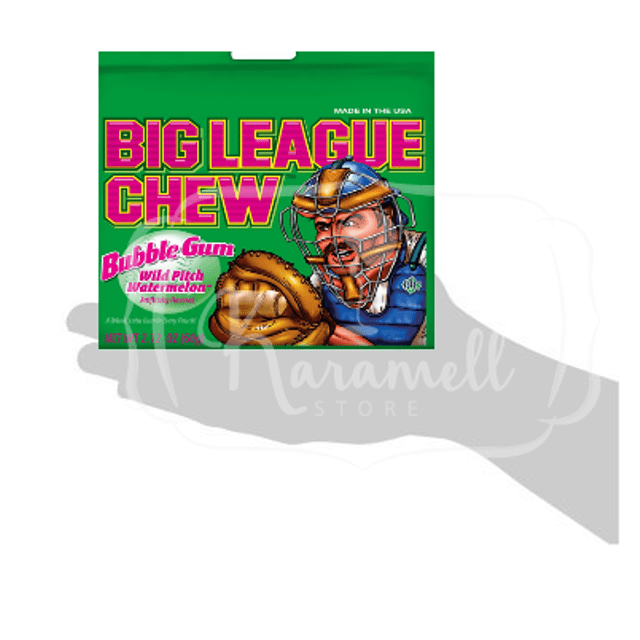 Big League Chew Bubble Gum - Wild Pitch Watermelon - Chicletes - Importado dos Estados Unidos