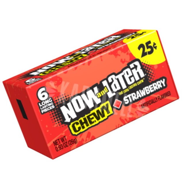 Now and Later Chewy Strawberry - Ferrara Candy - Importado México