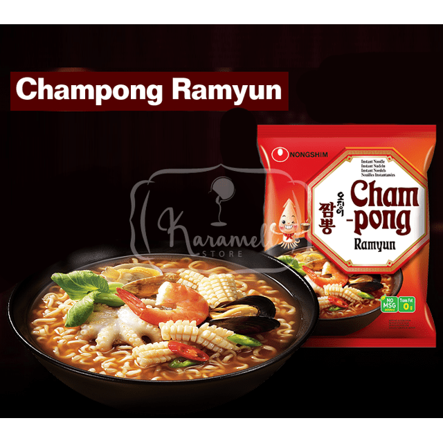 Nongshim Champong Ramyun - Lamen sabor Lula - Importado da Coreia