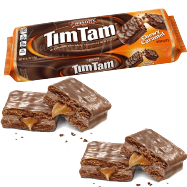 Tim Tam no Brasil - Arnott's * AUTÊNTICO * Importado da Austrália - Sabor: CHEWY CARAMEL