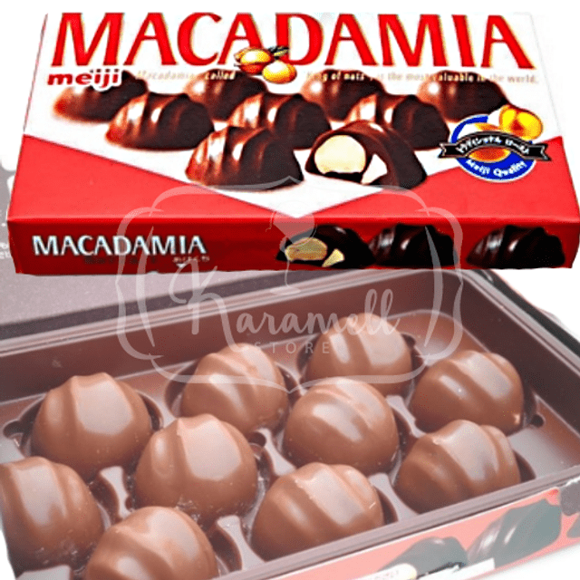 Meiji Chocolates ao Leite Recheados Com Macadâmia - Importado Japão