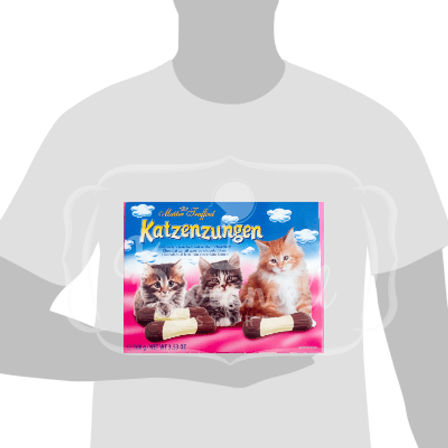 Língua de Gato Katzenzungen Chocolate ao Leite e Branco - ATACADO 12X - Importado