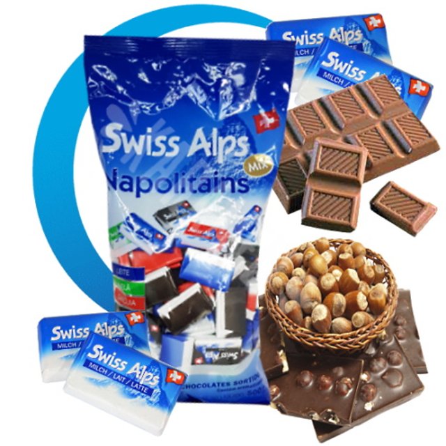 Chocolate Sortido Swiss Alps Napolitains - Importado Suiça