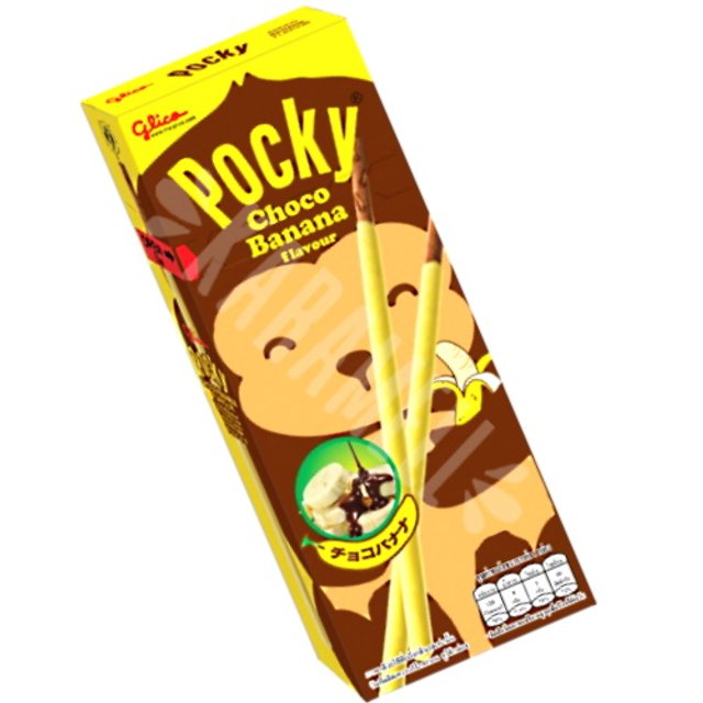 Pocky Biscoito Choco Banana - Glico - Importado Tailândia