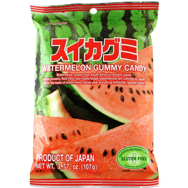 Kasugai Watermelon Gummy Candy - Balas Gummy Sabor Melancia