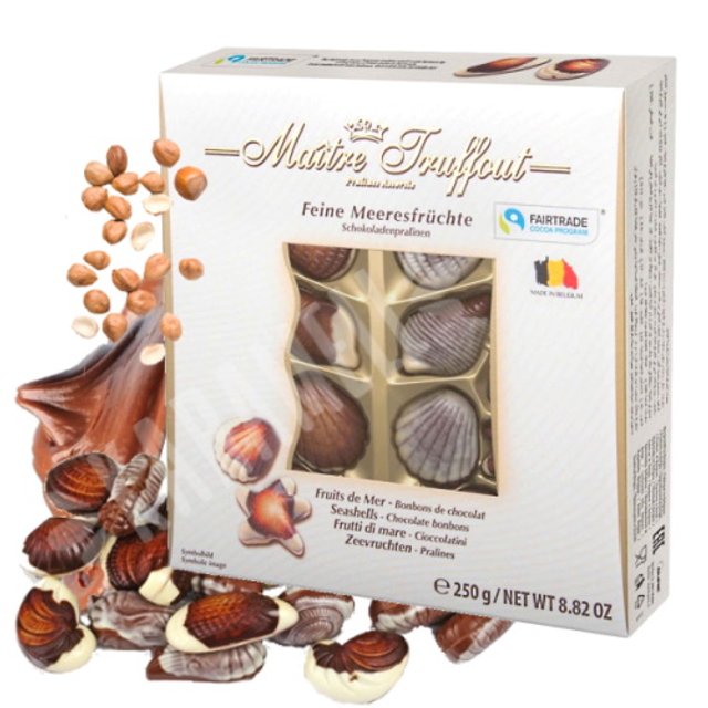 Bombons Seashells White Giftbox - Maître Truffout - Importado Áustria
