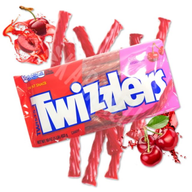 Twizzlers Twists Cherry 453g - Cereja - Importado EUA