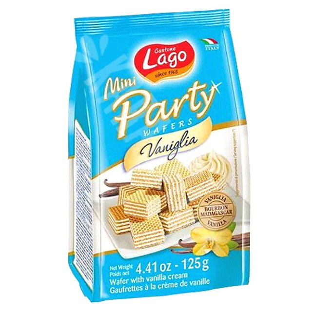 Biscoitos Wafers Mini Party Vaniglia Gastone Lago - Importado Itália