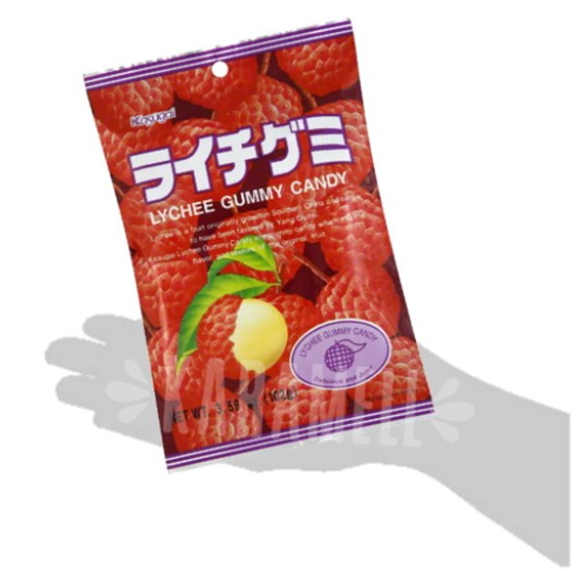 Balas Lychee Gummy Candy - Kasugai - Importado Japão