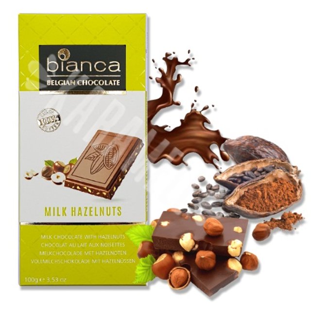 Chocolate Milk Hazelnuts Bianca - Belgian - Importado Bélgica