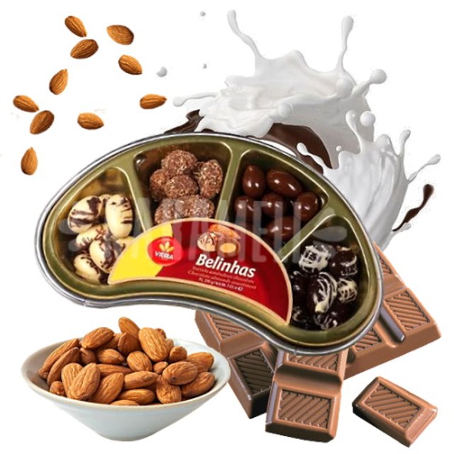 Belinhas Chocolate Almonds Assortment - Vieira - Importado Portugal