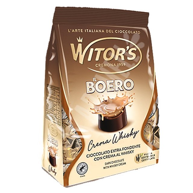 Bombom Dark Chocolate Boero Crema Whisky Witor's - Itália