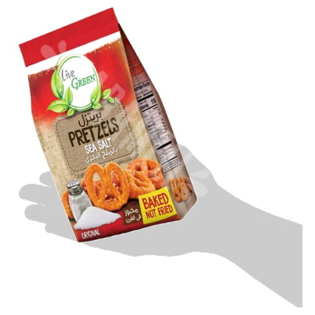 Pretzels Baked Sea Salt Flavor - Live Green - Importado Egito