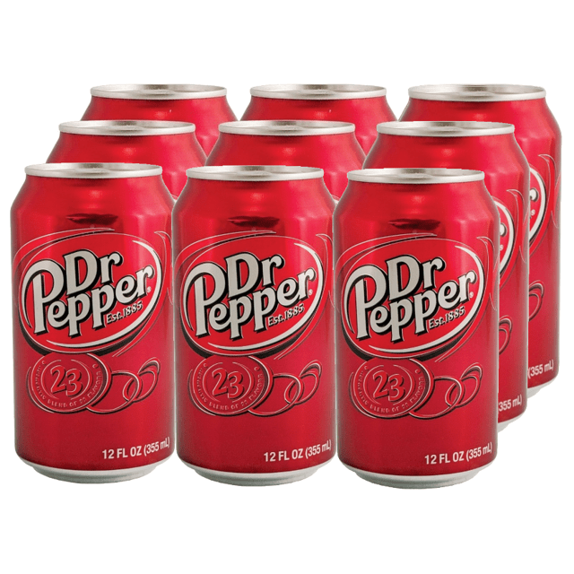 Refrigerantes Importados dos EUA - KIT 9 Latas - Dr. Pepper