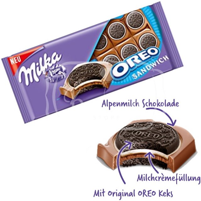 Kit 4 Chocolates Milka - Caramelo & Oreo & Branco & Mousse - Polônia