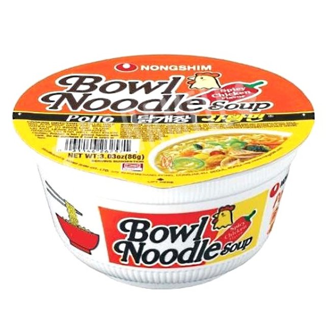 Lamen Bowl Noodle Picante Galinha - Nongshim - Importado da Coreia