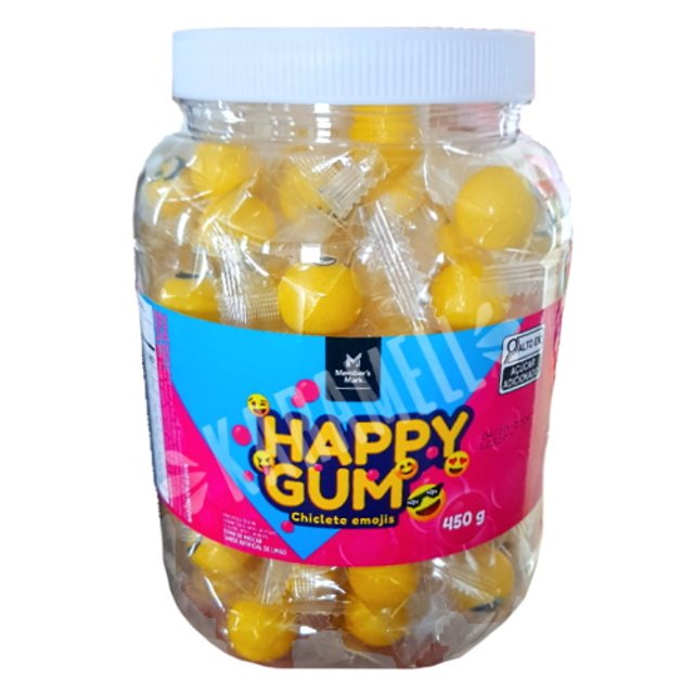 Chicletes Emojis  Happy Gum - Pote 450g - Importado