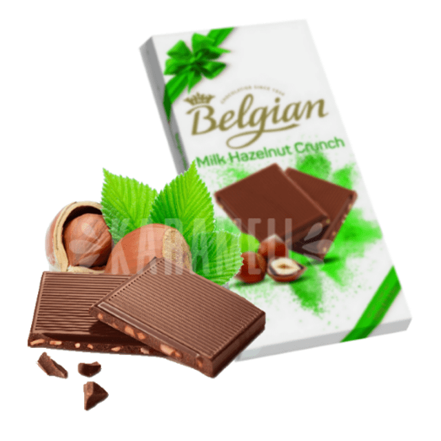 Chocolate Belgian Milk Hazelnut Crunch - Importado da Bélgica