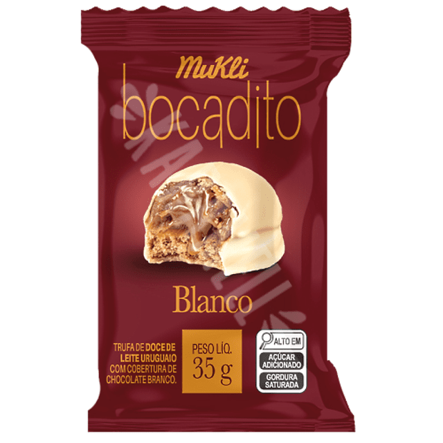Trufa Bocadito Blanco - Doce de Leite Chocolate Branco - Mukli