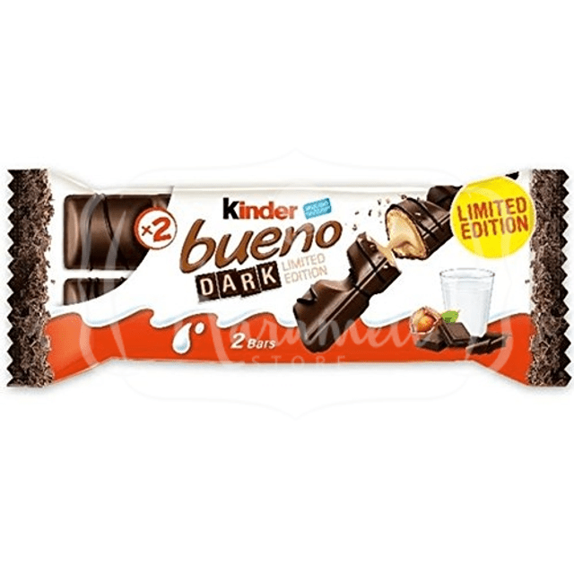 Kinder Bueno Dark - Waffer recheados creme de avelã Coberto chocolate amargo - USA