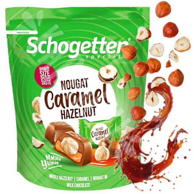 Bombom Chocolate Recheio Caramelo Avelã - Schogetten - Alemanha