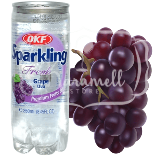 OKF Sparkling Fresh - Bebida Sabor Uva - Importado da Coreia